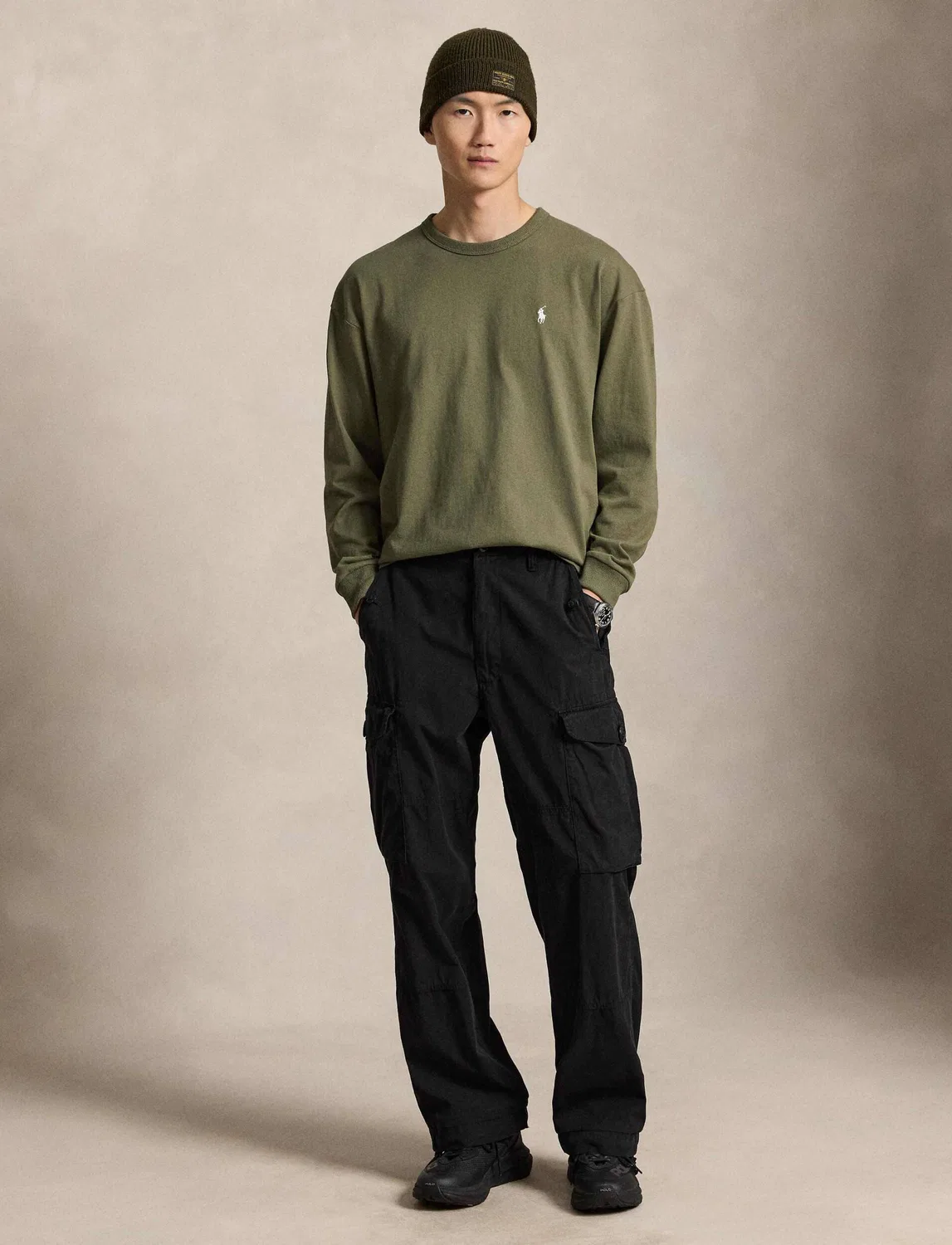 Толстовка Relaxed Fit Polo Ralph Lauren, Verde Oliva — фото 2