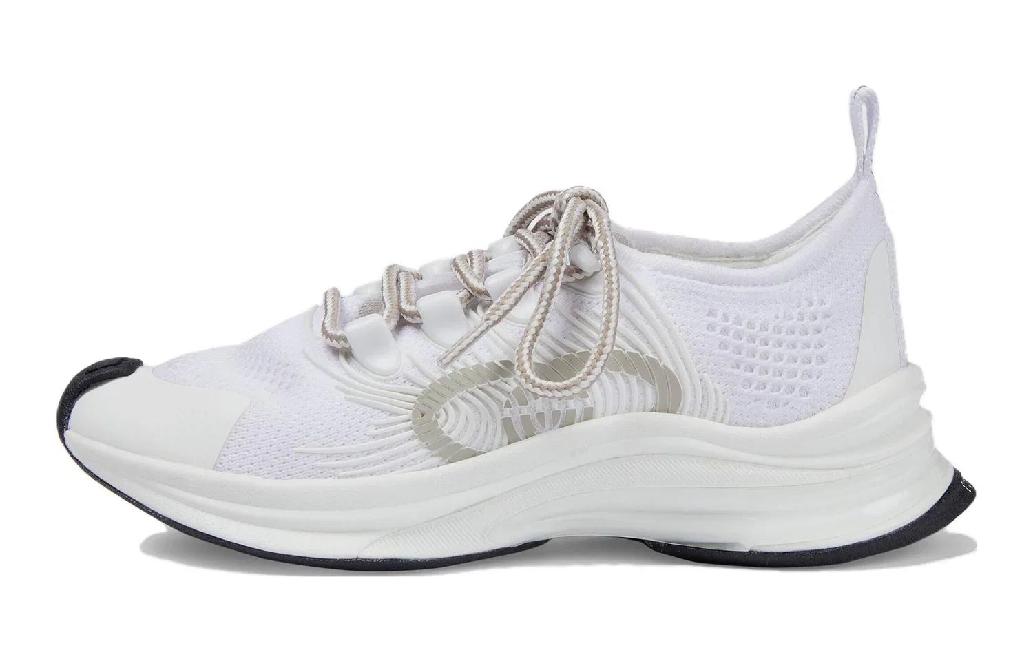 Кроссовки детские беговые Gucci RUN Low Top, низкий силуэт, Gray White