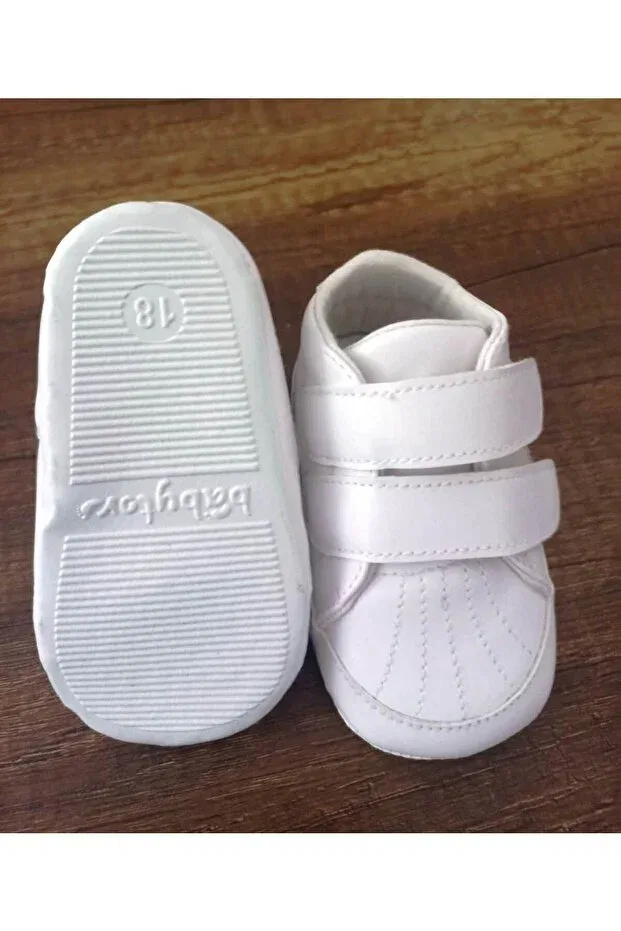 Детские спортивные тапочки для девочек из искусственной кожи Babytor, White — фото 4