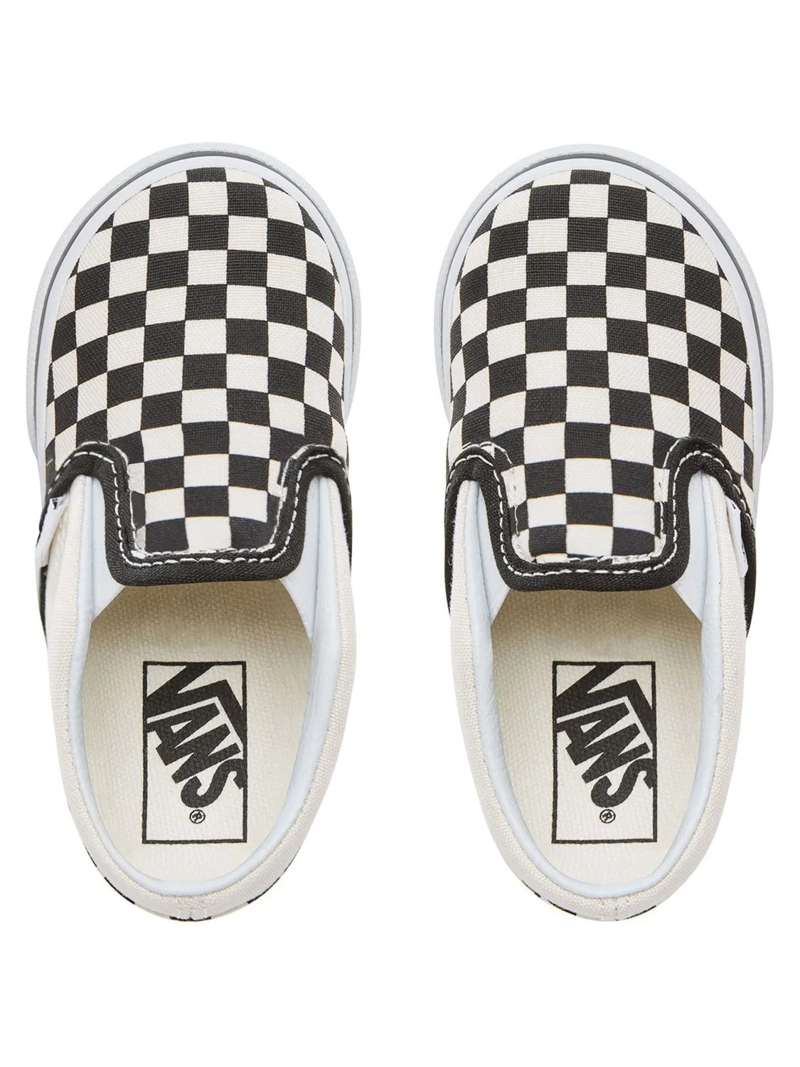 Кроссовки детские Slip-On V Vans, черно-белые — фото 3