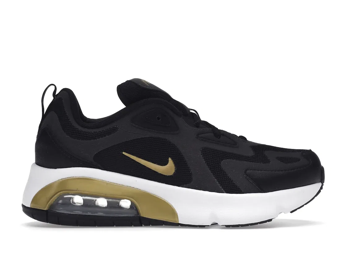 Детские кроссовки Lifestyle Nike Air Max 200 Nike, Black/Anthracite/White/Metallic Gold