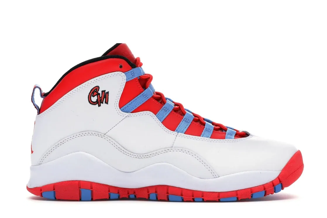 Кроссовки Lifestyle для детей Jordan 10 Retro Jordan, White/Light Crimson-University Blue-Black