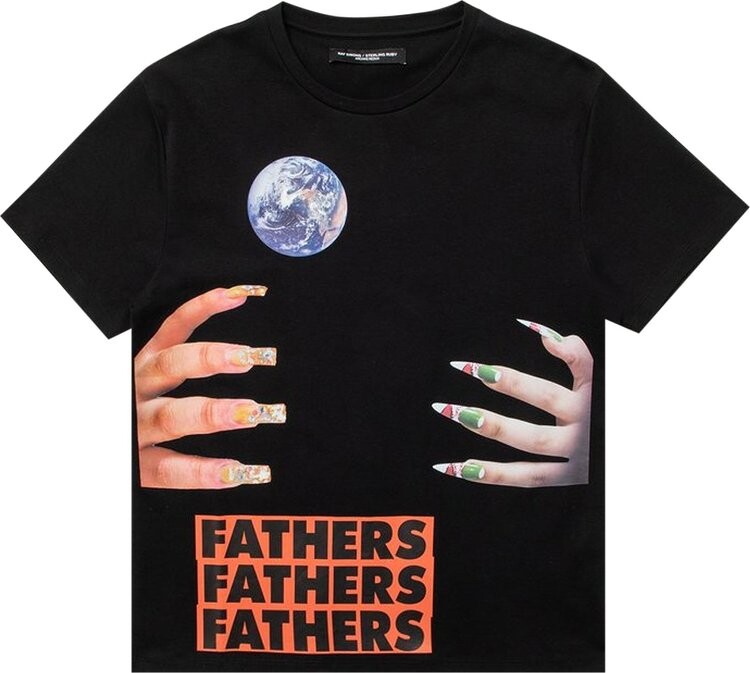 

Футболка Raf Simons Redux Slim Fit Short Sleeved T-Shirt With Graphic Nails 'Black', черный