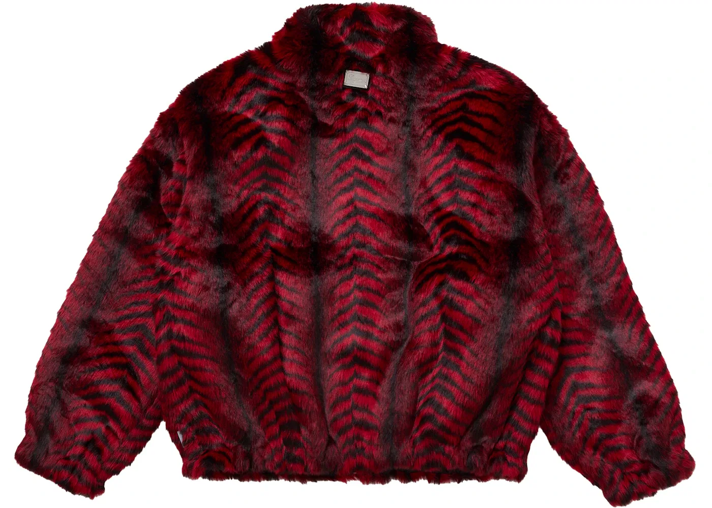 Мужская куртка-бомбер с принтом из искусственного меха Supreme, Red — фото 3