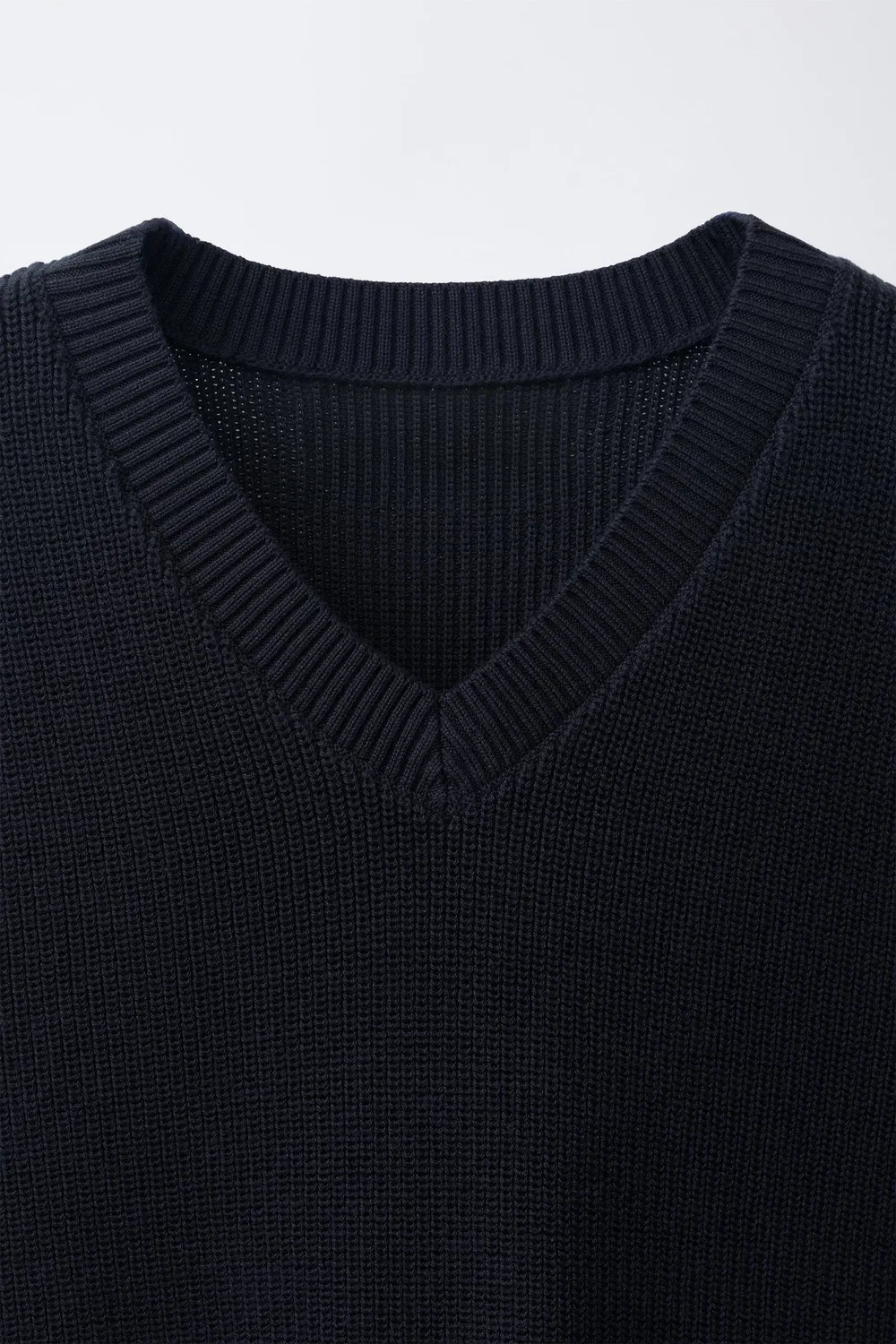 Вязаный жилет ZARA, Navy blue — фото 3