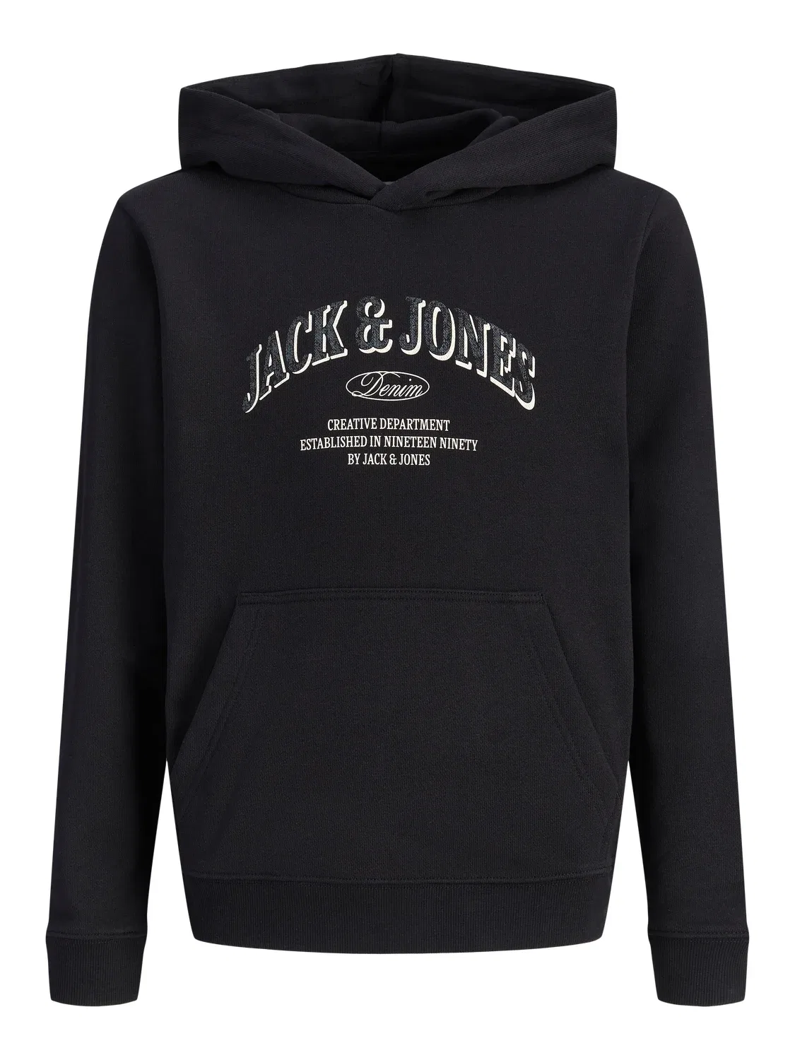 Худи с капюшоном Jjedenver Hoodie Jack & Jones Junior, черный
