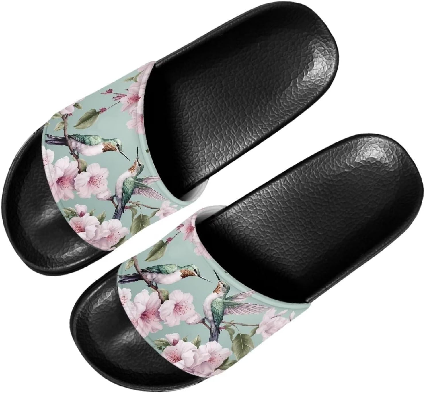 

Женские повседневные шлепанцы Forchrinse Black Cat с нотками музыки, мягкие нескользящие открытые тапочки, шлепанцы с плоской подошвой из ЭВА, зеленый