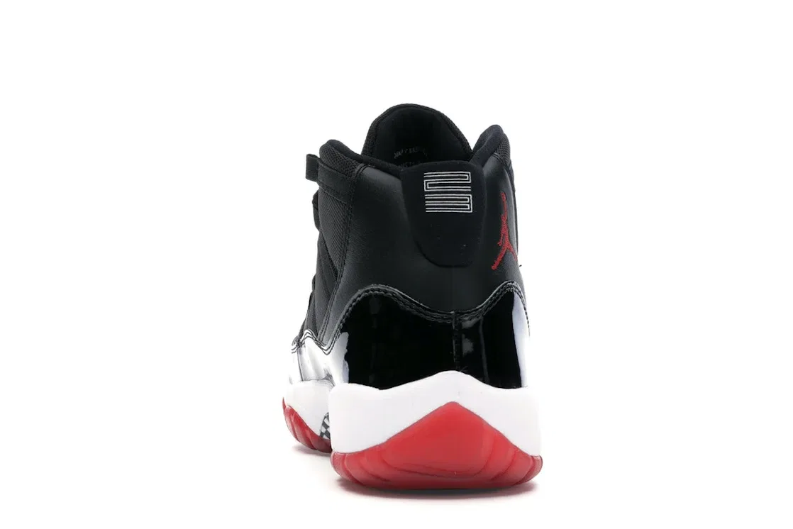 Детские кроссовки для мальчиков с высоким берцем Jordan 11 Retro Jordan, Black/White-Varsity Red — фото 4