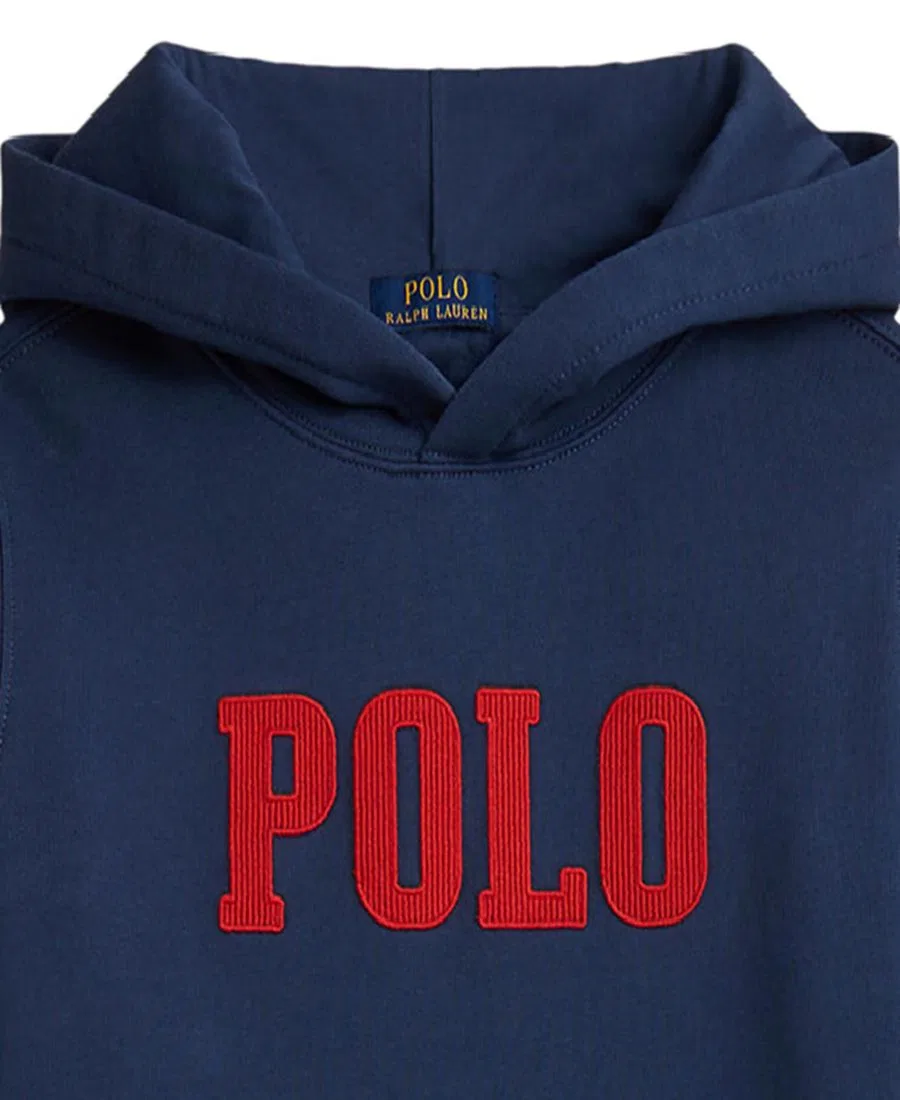 Худи из флиса с вышивкой Polo Ralph Lauren, Rustic Navy — фото 4