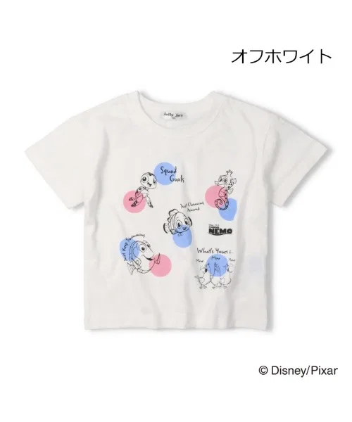 Детская футболка с принтом Finding Nemo Jolly Jury, Off White