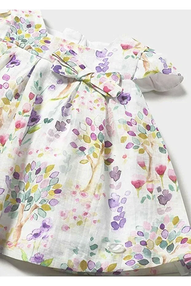 Детское платье для девочек с принтом Summer baby girl newborn printed dress Mayoral, Lilac — фото 3