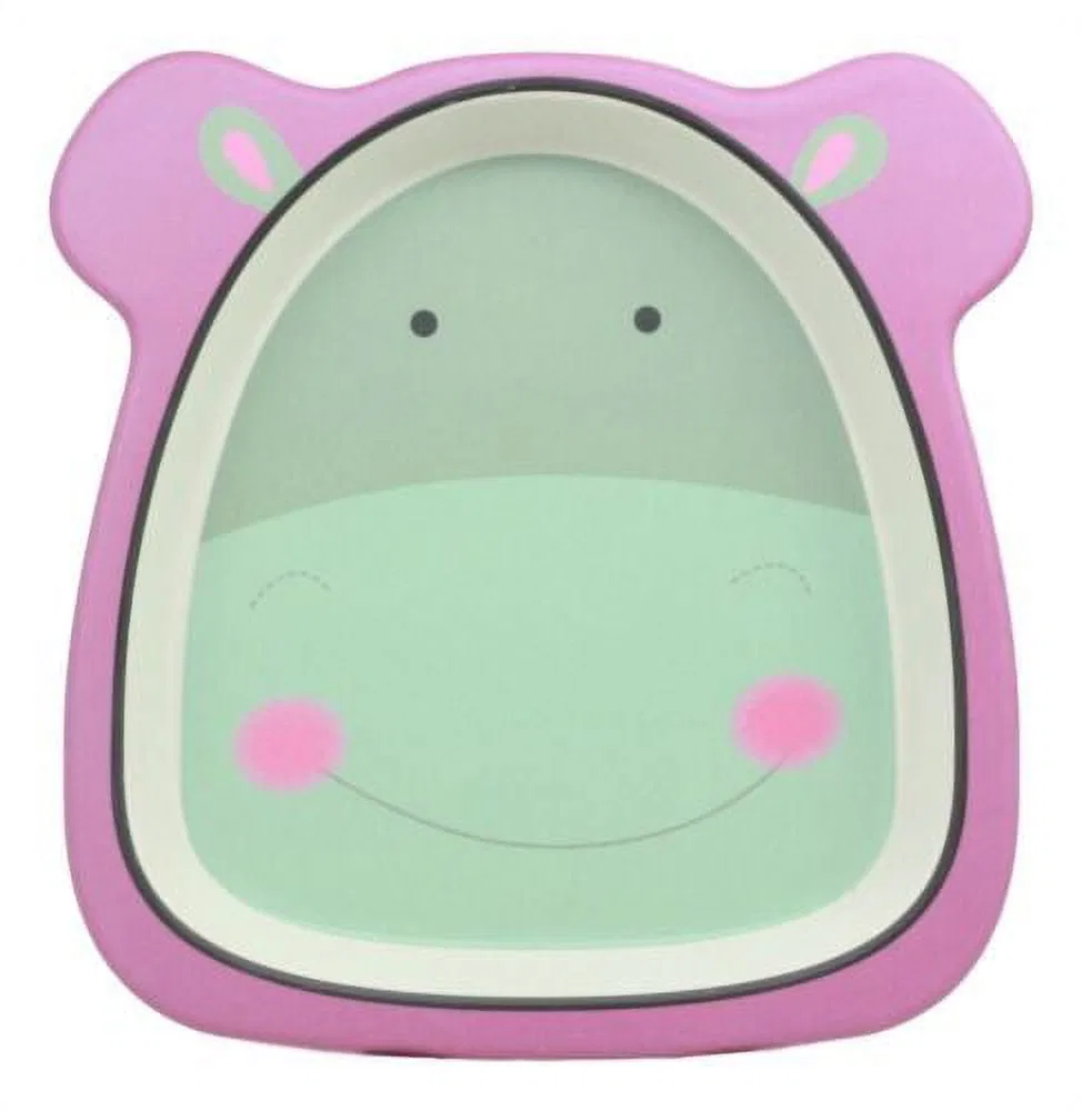 Детский набор посуды из бамбука 5 предметов, Hippo, Ebros Gift, multicolor — фото 2