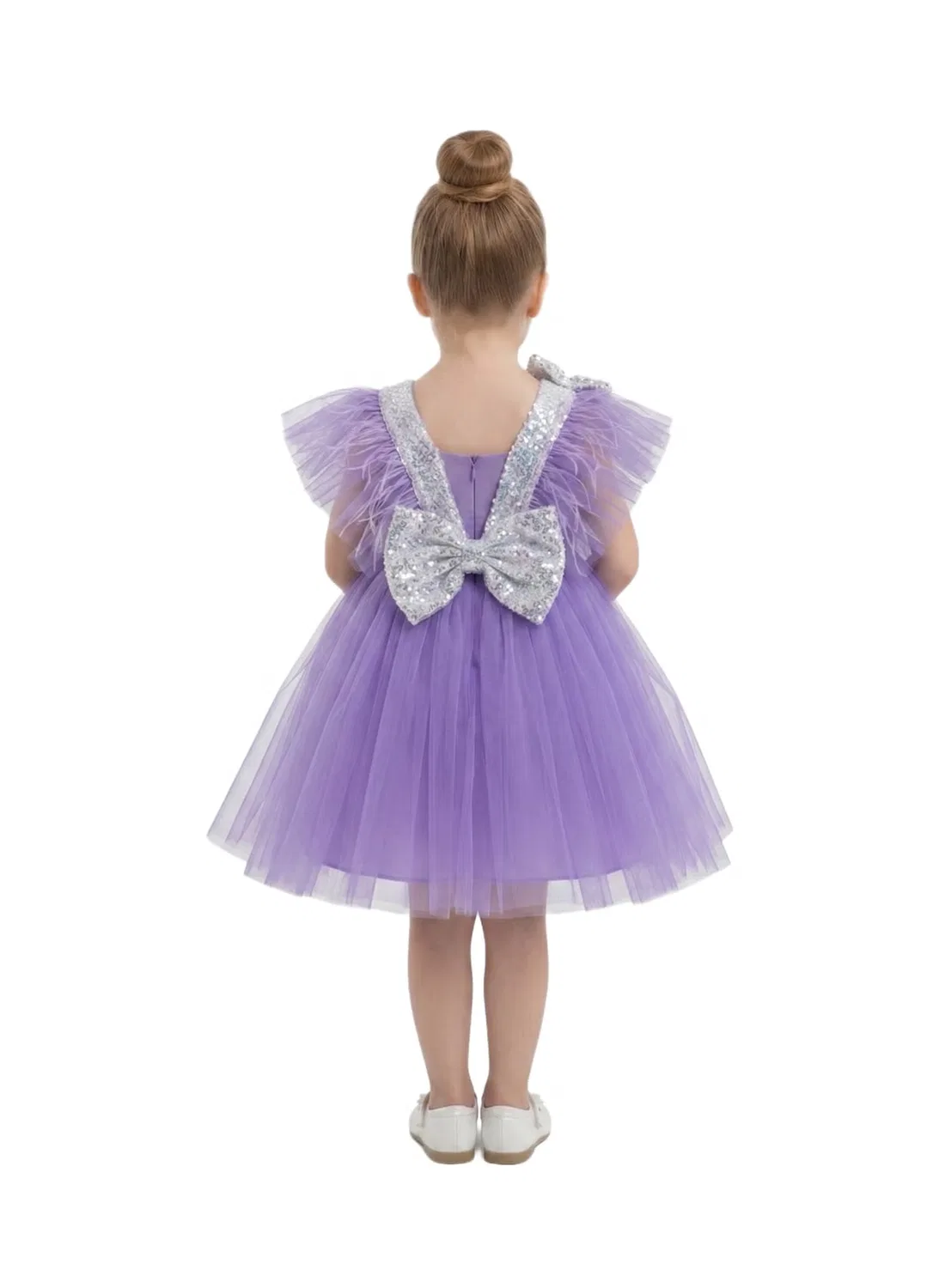 Платье с блестками, модель Girls sequin party dress, Bidani, лавандовый — фото 3