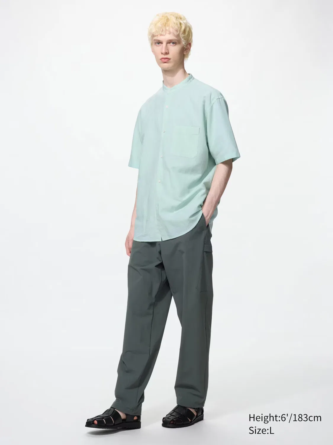 Брюки с пряжкой Uniqlo, темно-серый