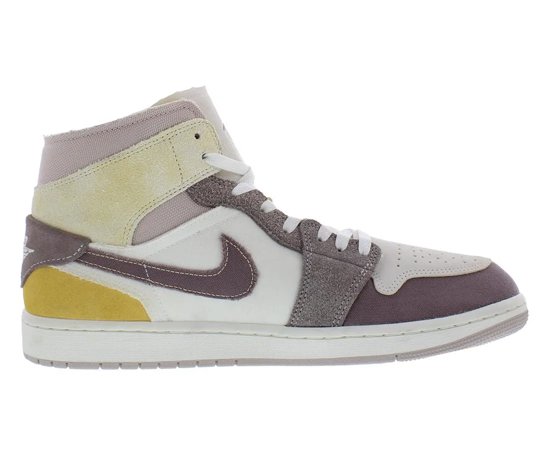 Детские кроссовки для мальчиков высокие Air Jordan 1 Retro High OG NIKE, Sail Taupe Haze Fossil — фото 3