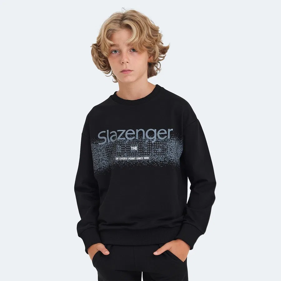 Детский свитшот с длинным рукавом LAST Slazenger, Черный