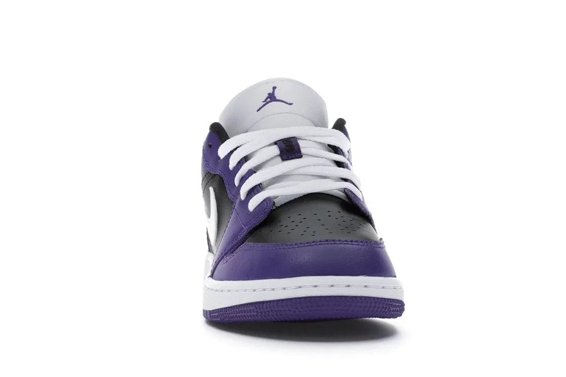 Детские кроссовки Lifestyle с принтом Jordan 1 Low Jordan, Court Purple/Black-White — фото 2