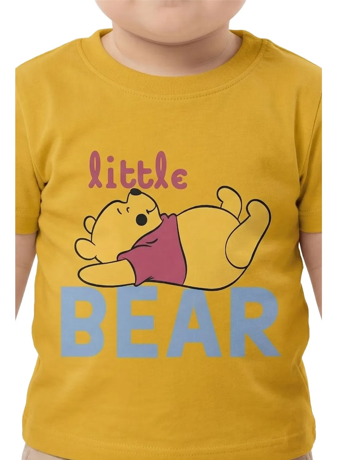 Футболка с принтом Little Bear Disney, горчичный — фото 3