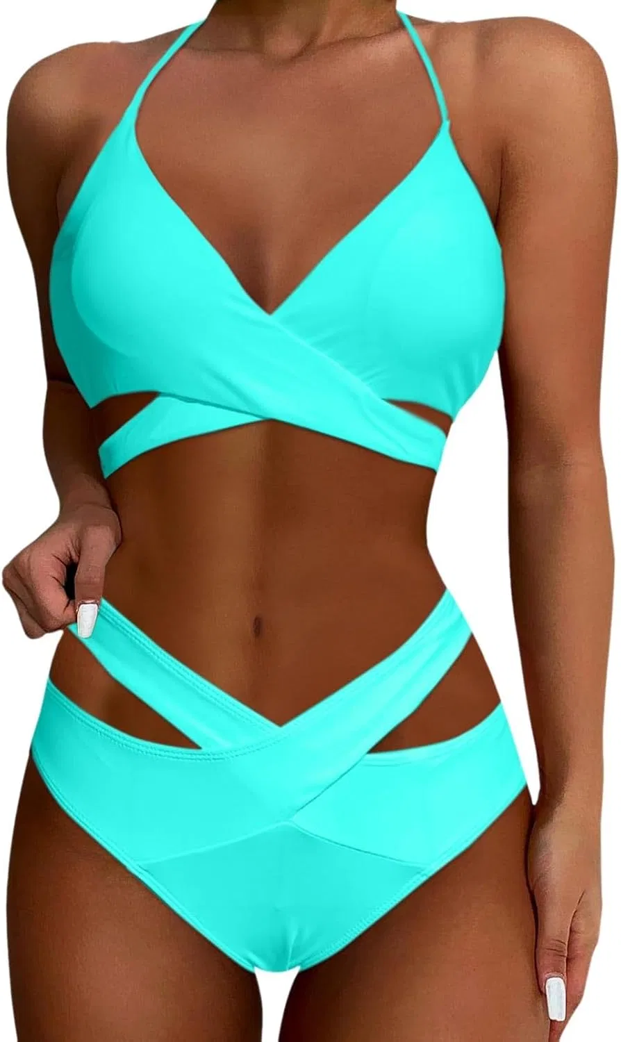 Женский бикини-комплект с push-up топом Generic, Light Green