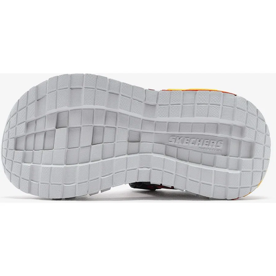 Сандалии для мальчика с пиксельным дизайном Skechers Megasplash 4K, Черно-красный — фото 4