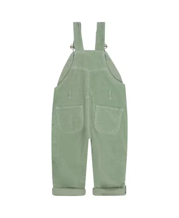 Детский комбинезон вельветовый Dotty Dungarees, Sage Green — фото 2