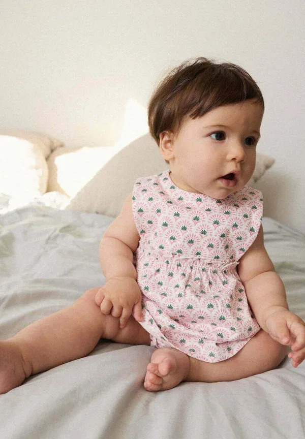 Детский комплект - повседневное платье Mango Kids, кремовый
