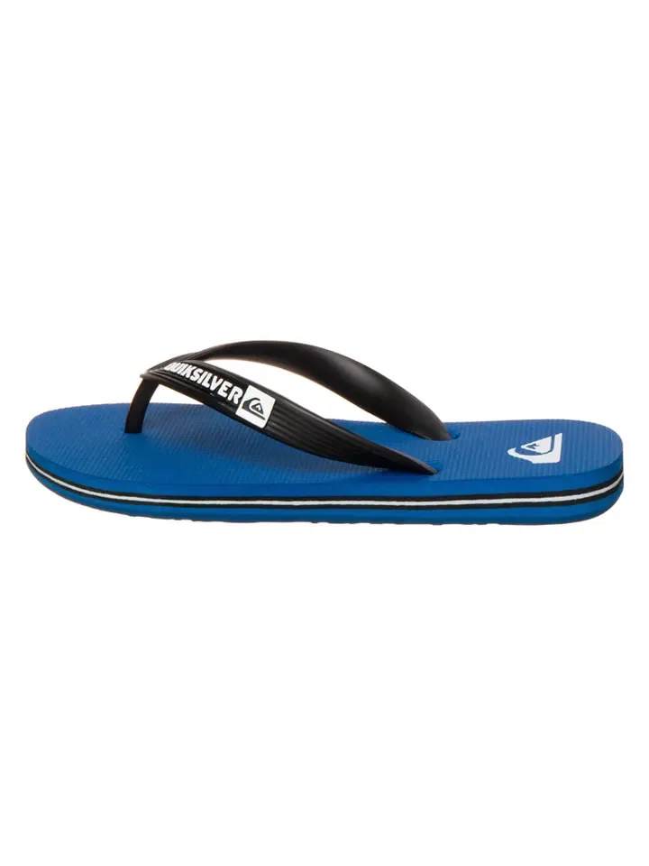 Шлепанцы черно-синие Quiksilver Molokai