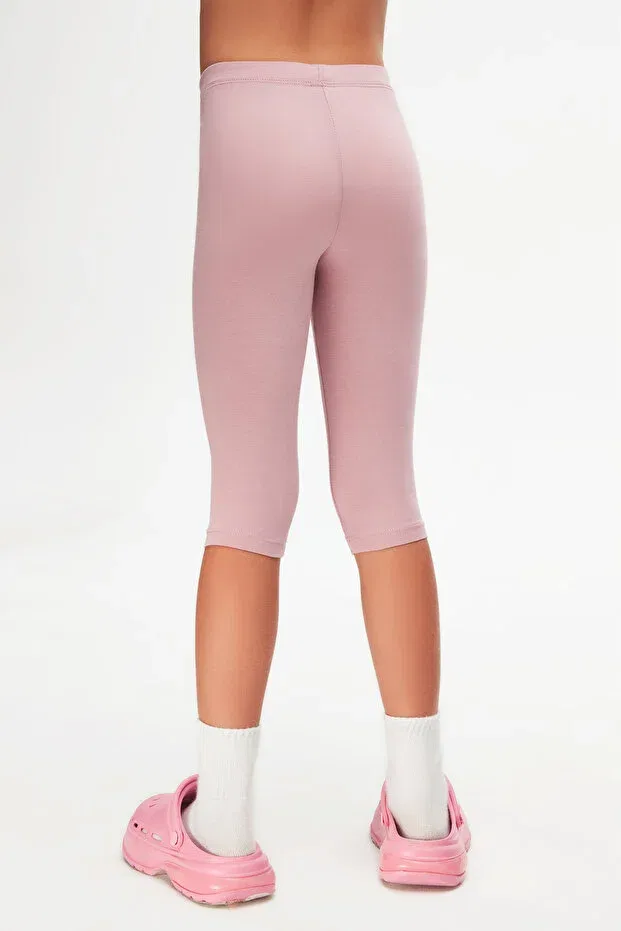 Детские леггинсы для девочек хлопковые Basics Lovetti, Dusty Rose — фото 4