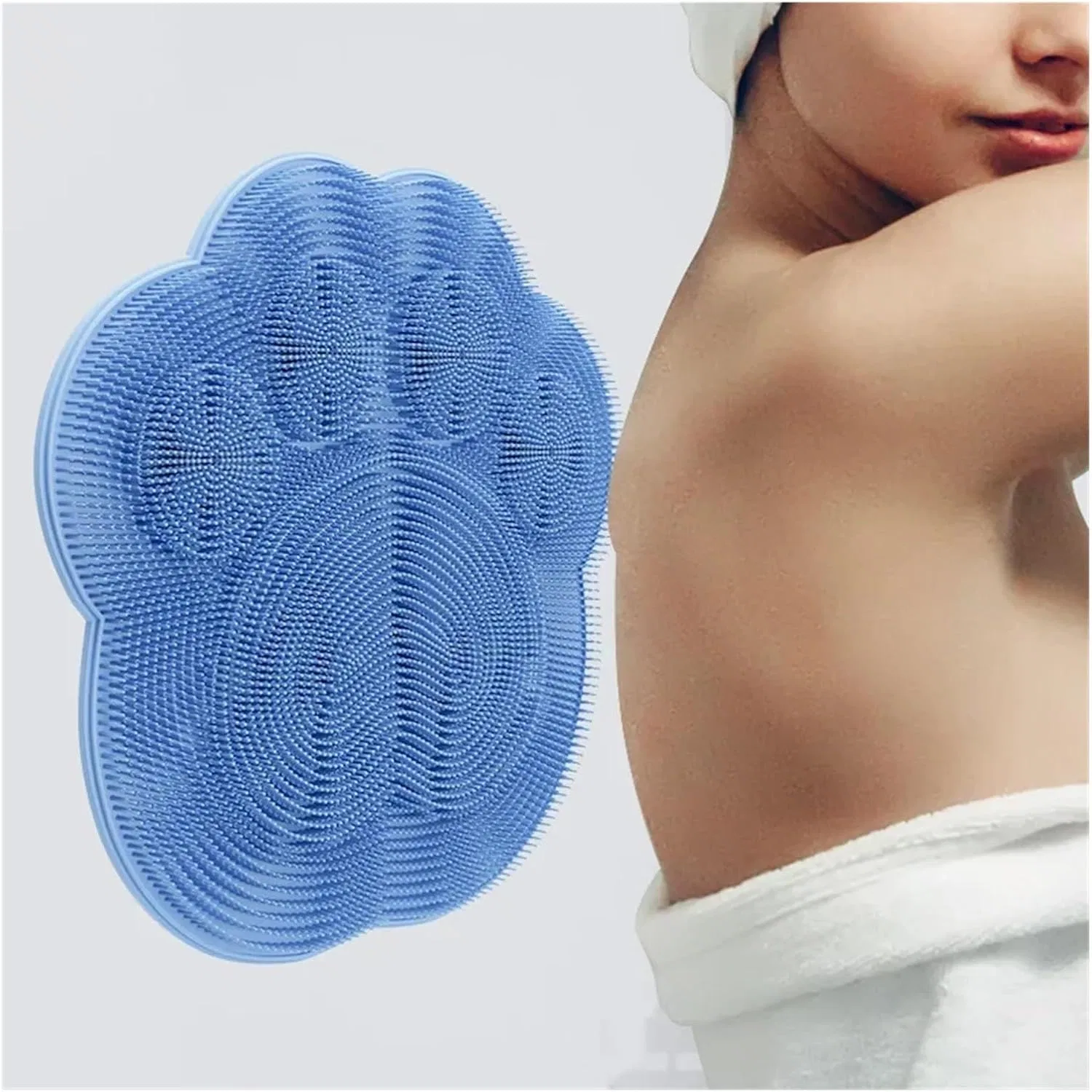 Щетка для душа массажная, Silikon-Dusch-Massagebürste, 30x30 см, 120 г, Blau Generisch — фото 4