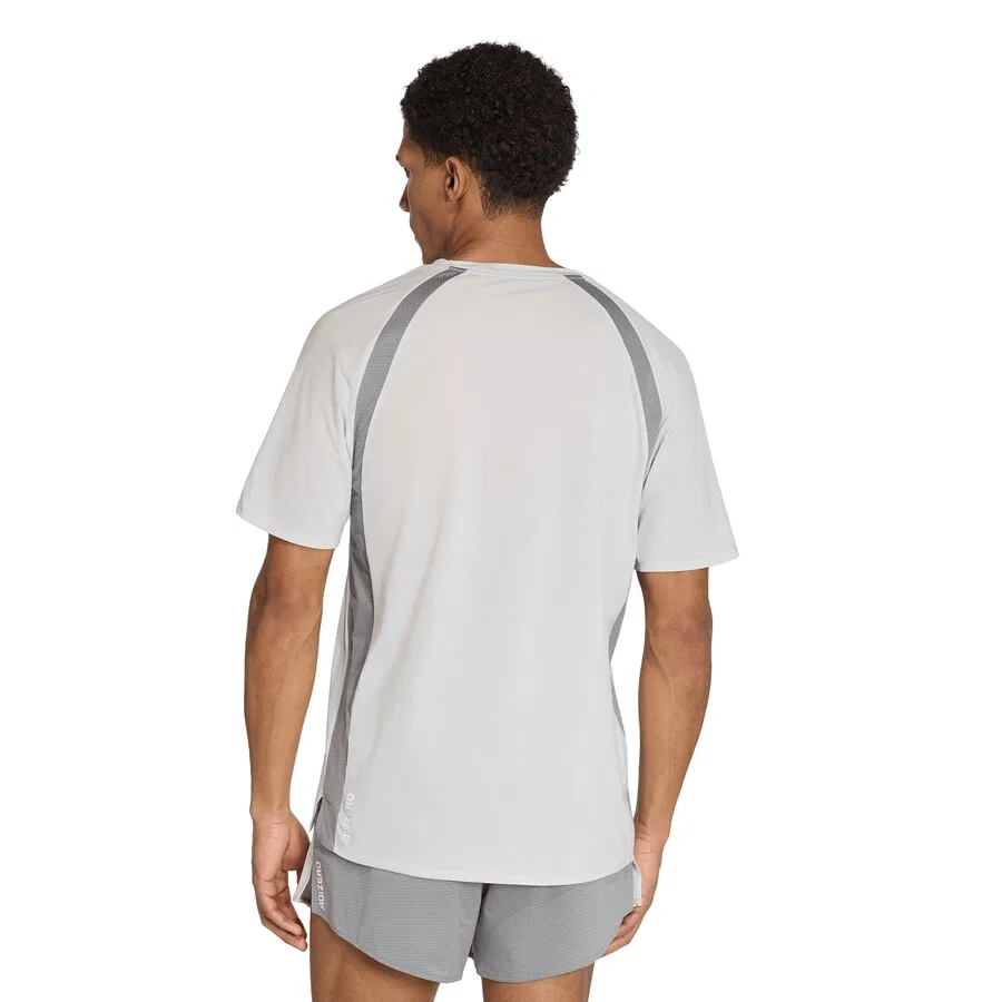 Спортивная футболка ADIDAS PERFORMANCE Performance Shirt 'ADIZERO A' серого и светло-серого цвета — фото 3