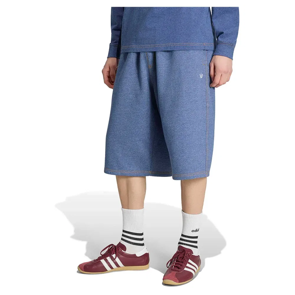 Шорты меланжевые Trefoil Essentials Adidas Originals, синий