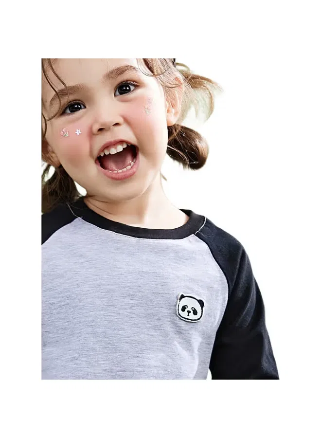 Комплект с принтом для девочки, модель Autumn Collection, Ask Junior, черный — фото 3