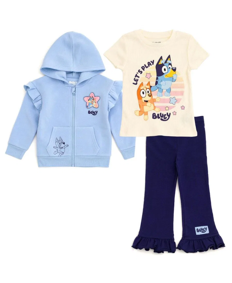 Комплект из худи, футболки и брюк Bluey Bingo Blue Navy