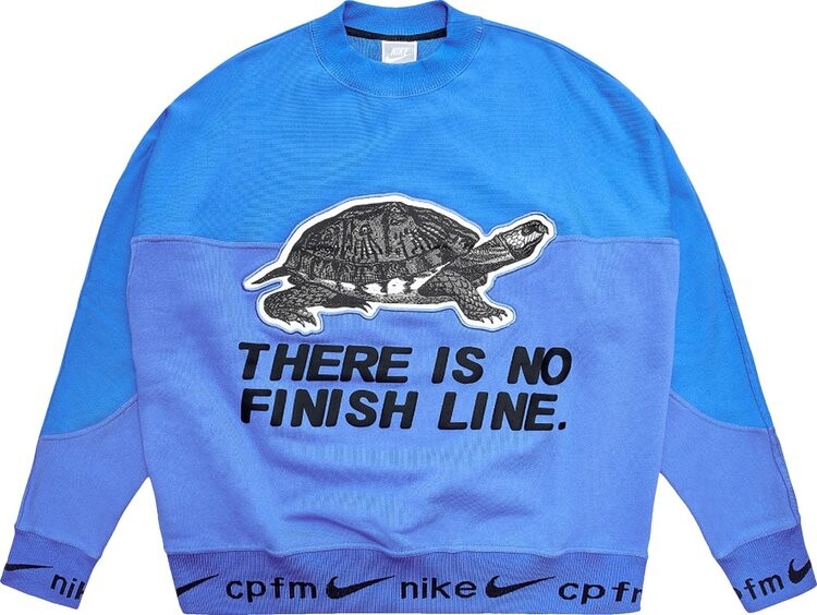 Толстовка Nike x Cactus Plant Flea Market Fleece Crewneck 'Blue', синий — фото 2