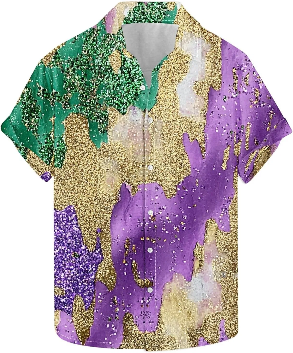 Мужская рубашка с принтом Mardi Gras, Multicolor