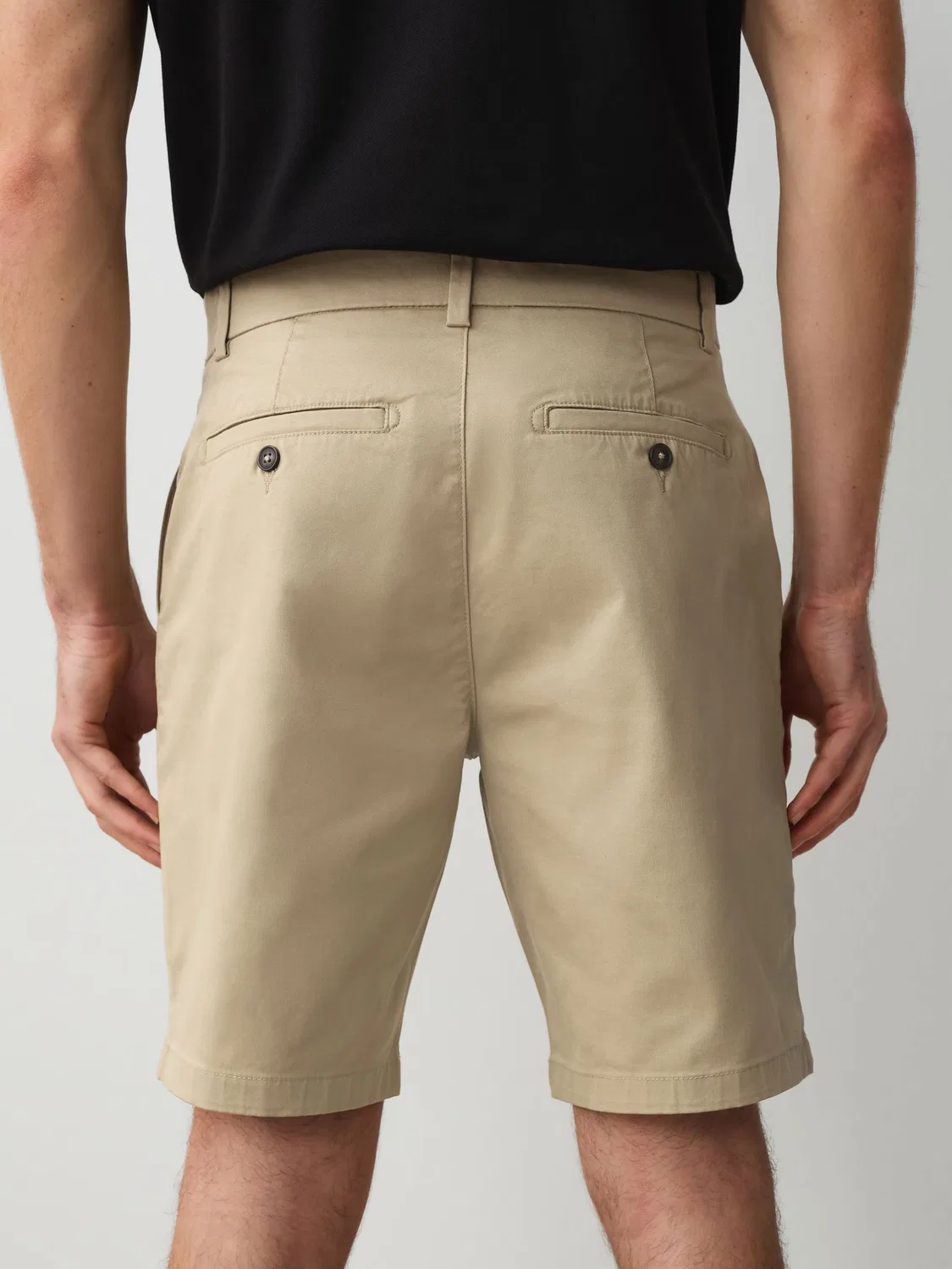 Шорты чинос, Slim Fit, Stone Next, серый — фото 3