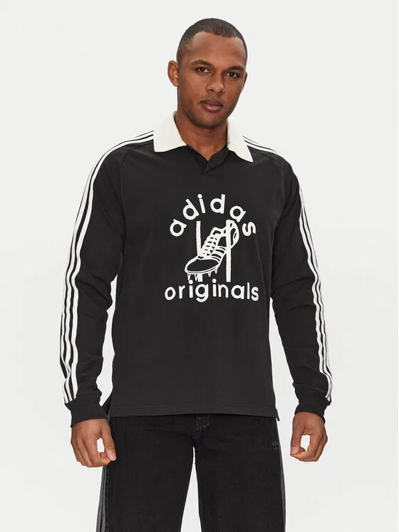 Поло regular fit Rugby Adidas, черный