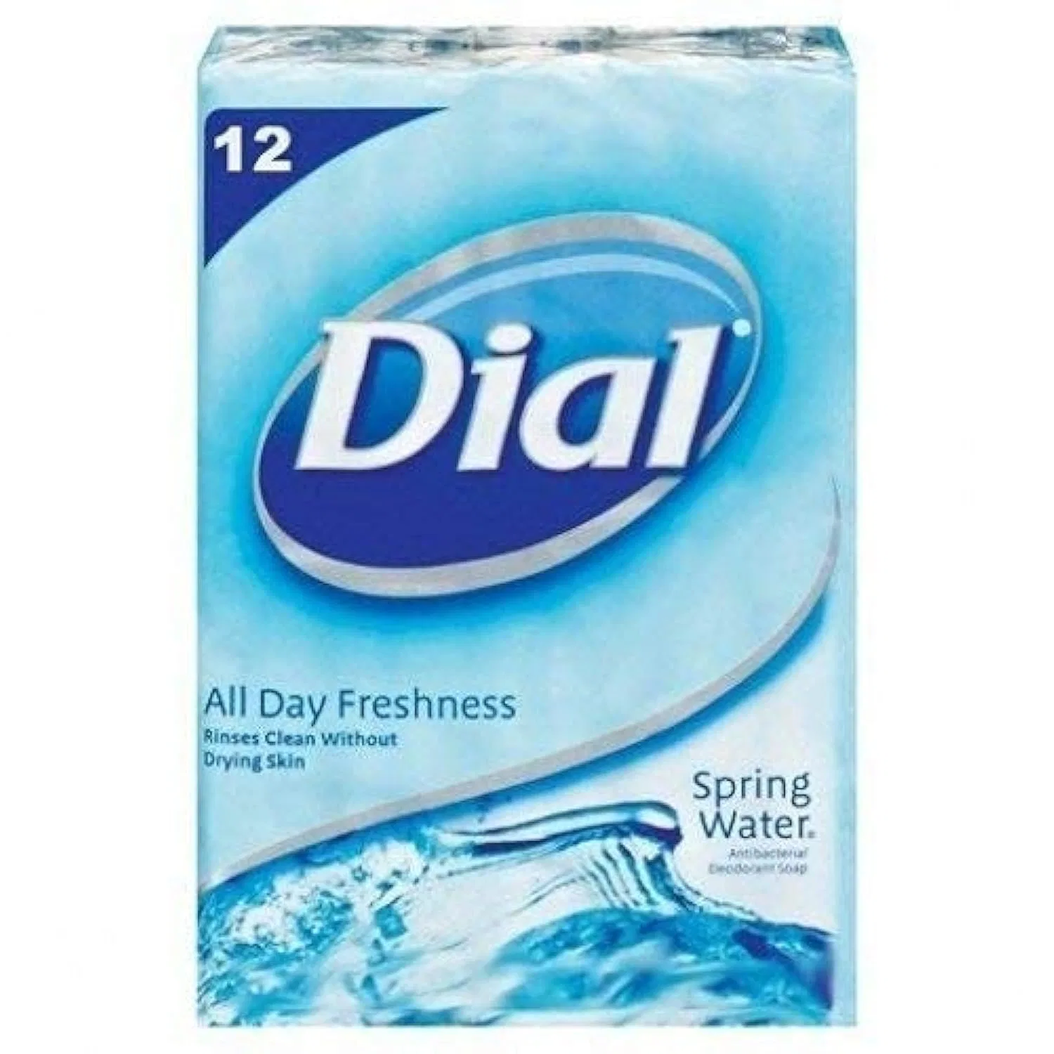 Мыло антибактериальное Dial Spring Water, 12 шт, 1.36 кг, Organic