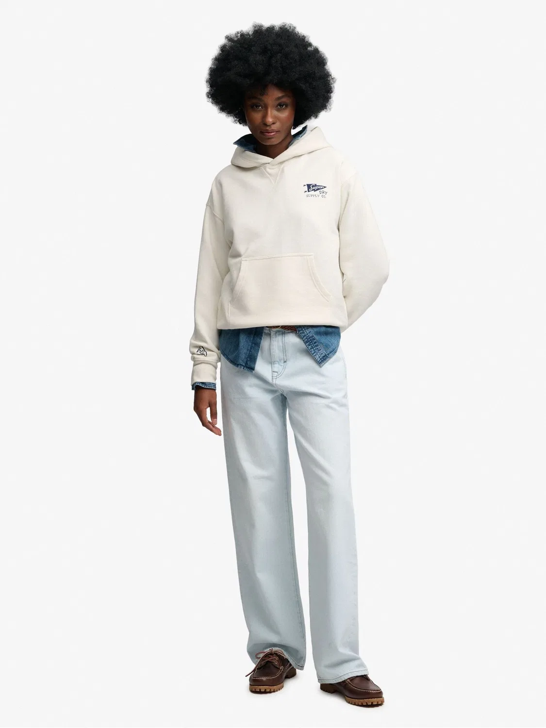 Худи Relaxed Fit Heritage Hamptons Superdry, кремовый — фото 4
