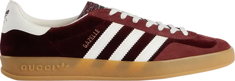 

Кроссовки Adidas x Gucci Gazelle Burgundy Velvet, красный