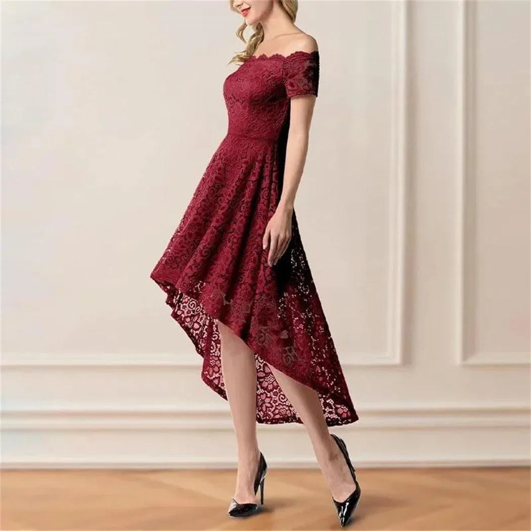 Женское вечернее платье из кружева One Shoulder Empire Waist, 2 — фото 3
