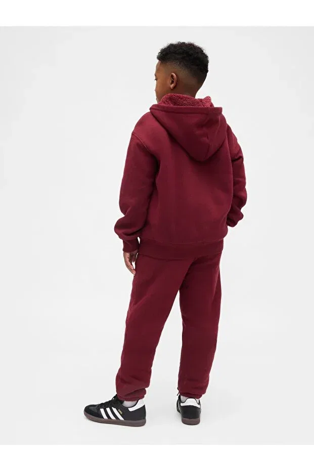 Детские спортивные штаны для мальчиков с начесом Relaxed Fit Gap, Red-003 — фото 4