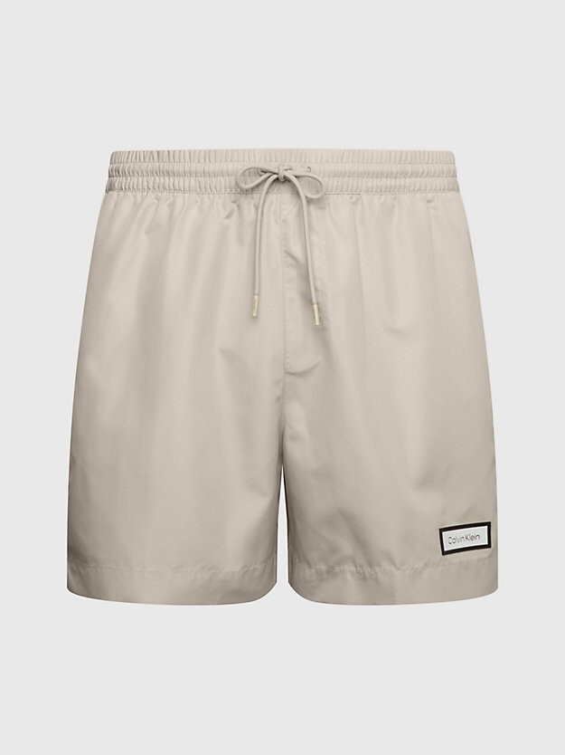 

Шорты для плавания среднего размера с кулиской - Core Solids Calvin Klein, бежевый