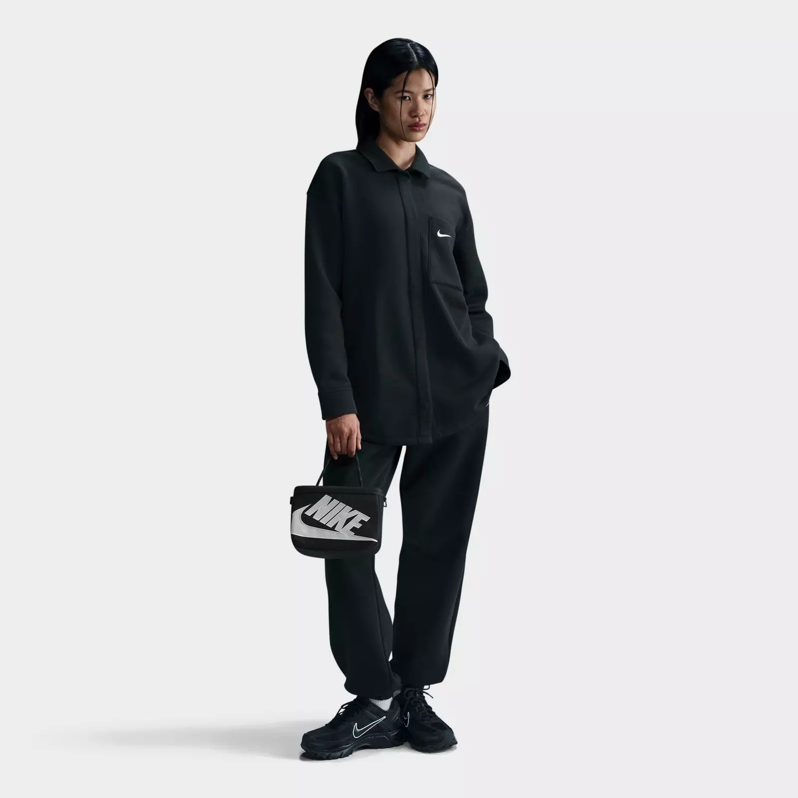 

Толстовка Women's Nike Sportswear Phoenix Fleece Oversized Shirt, черный