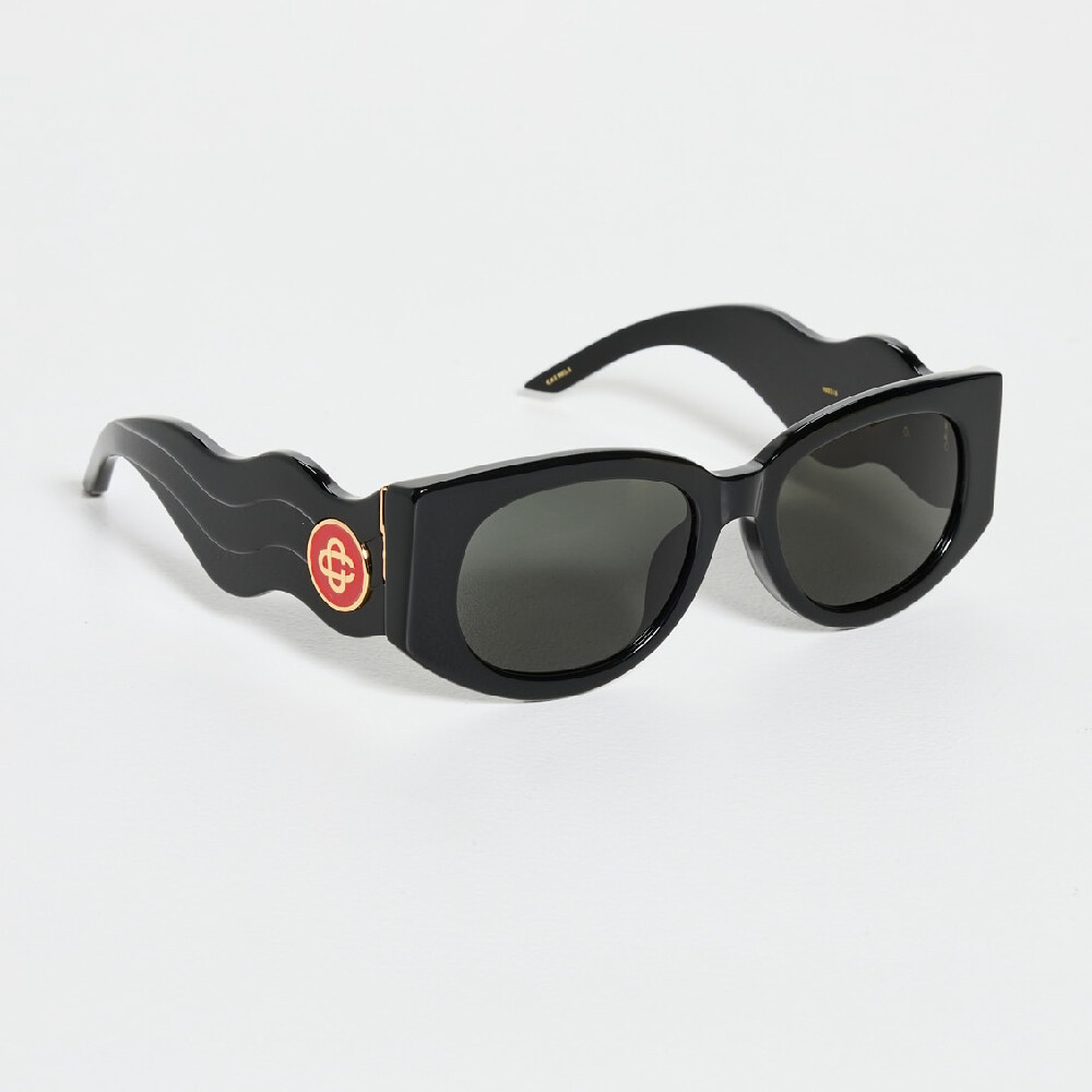

Солнцезащитные очки Casablanca Acetate & Metal Oval Wave, черный