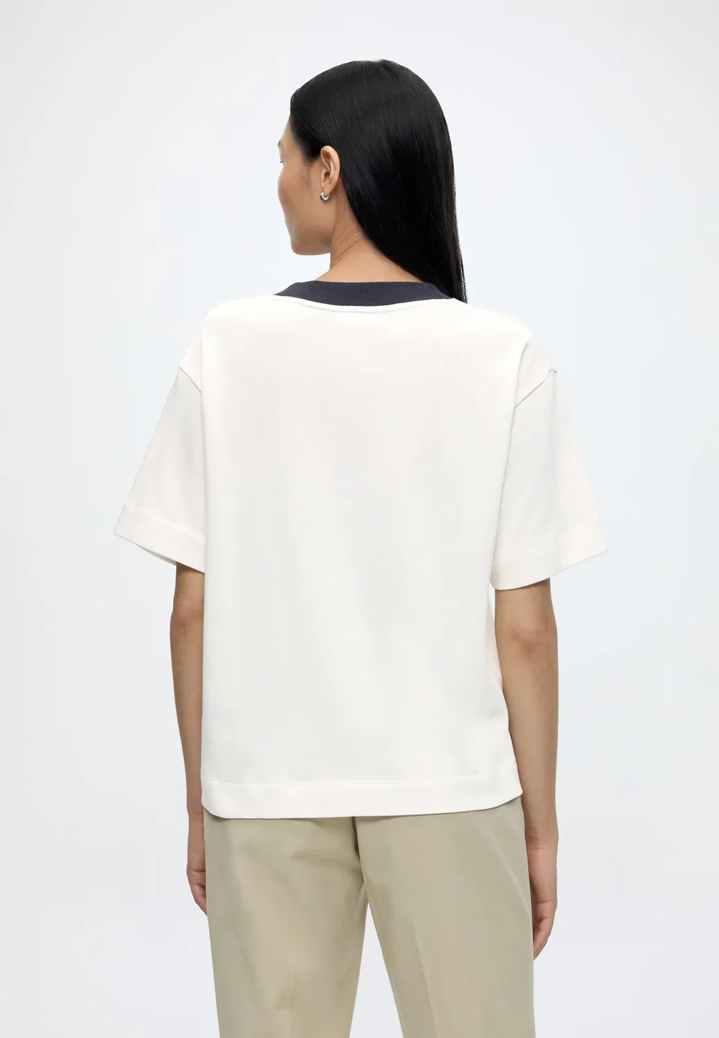 Футболка свободного кроя - базовая футболка Lacoste, White — фото 3