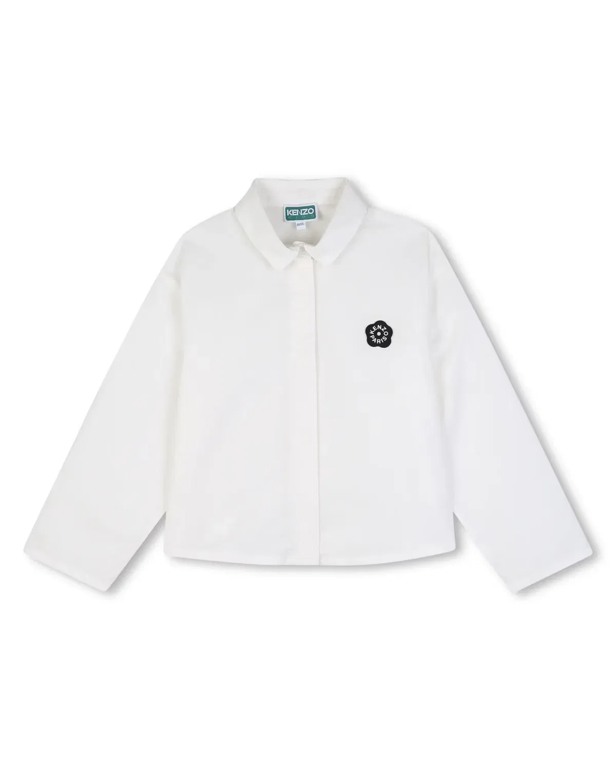Детская рубашка для девочек с длинным рукавом Kenzo Kids, Blanco