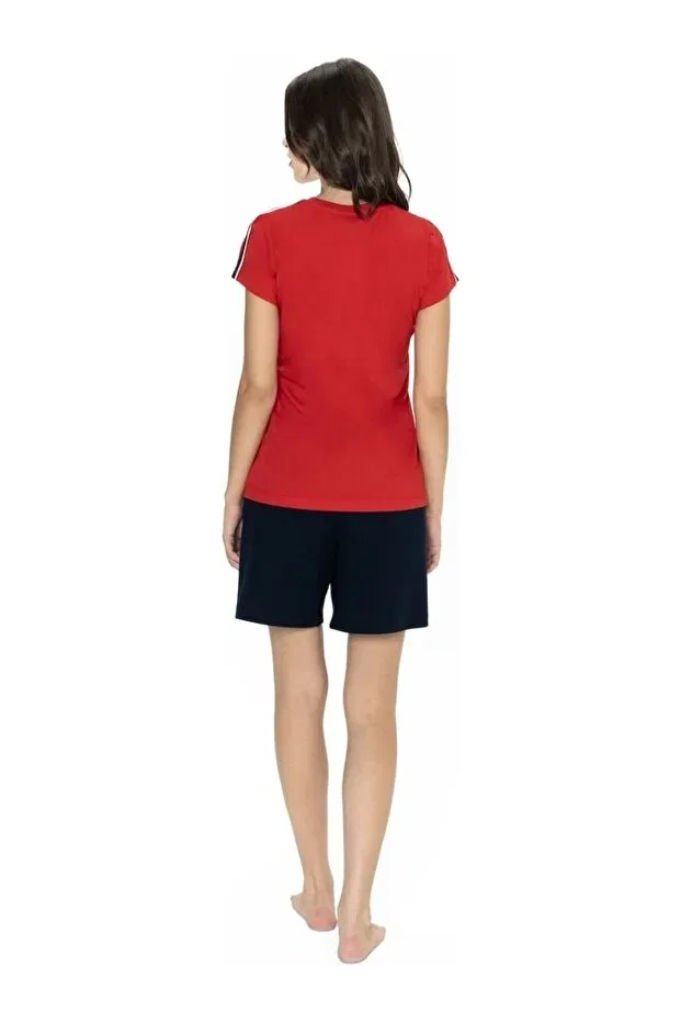 Женский комплект спортивных шорт и футболки с коротким рукавом U.S. Polo Assn., Red — фото 3