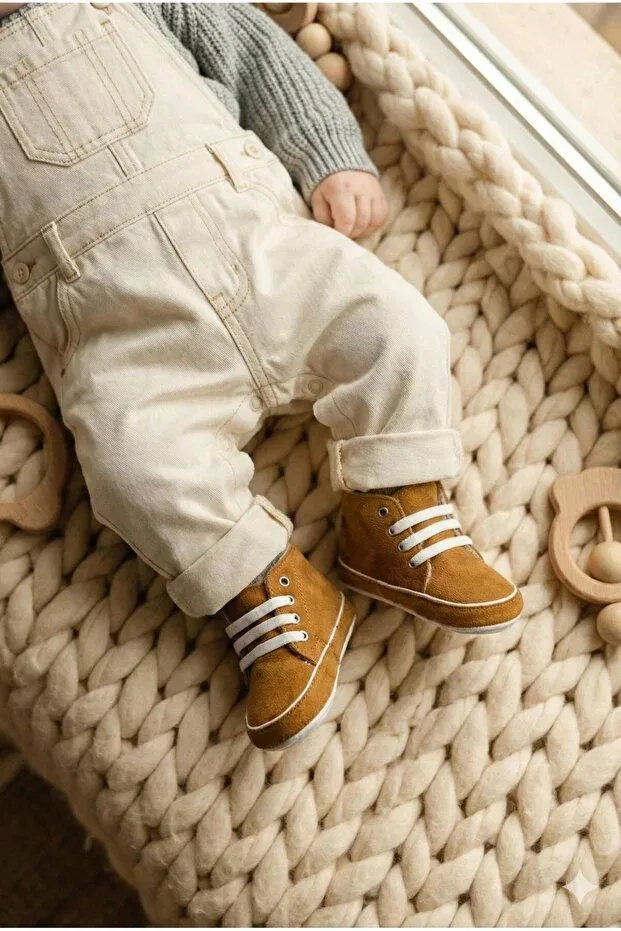 Детская обувь для новорожденных с органическим хлопком Numix Baby Kids, Brown