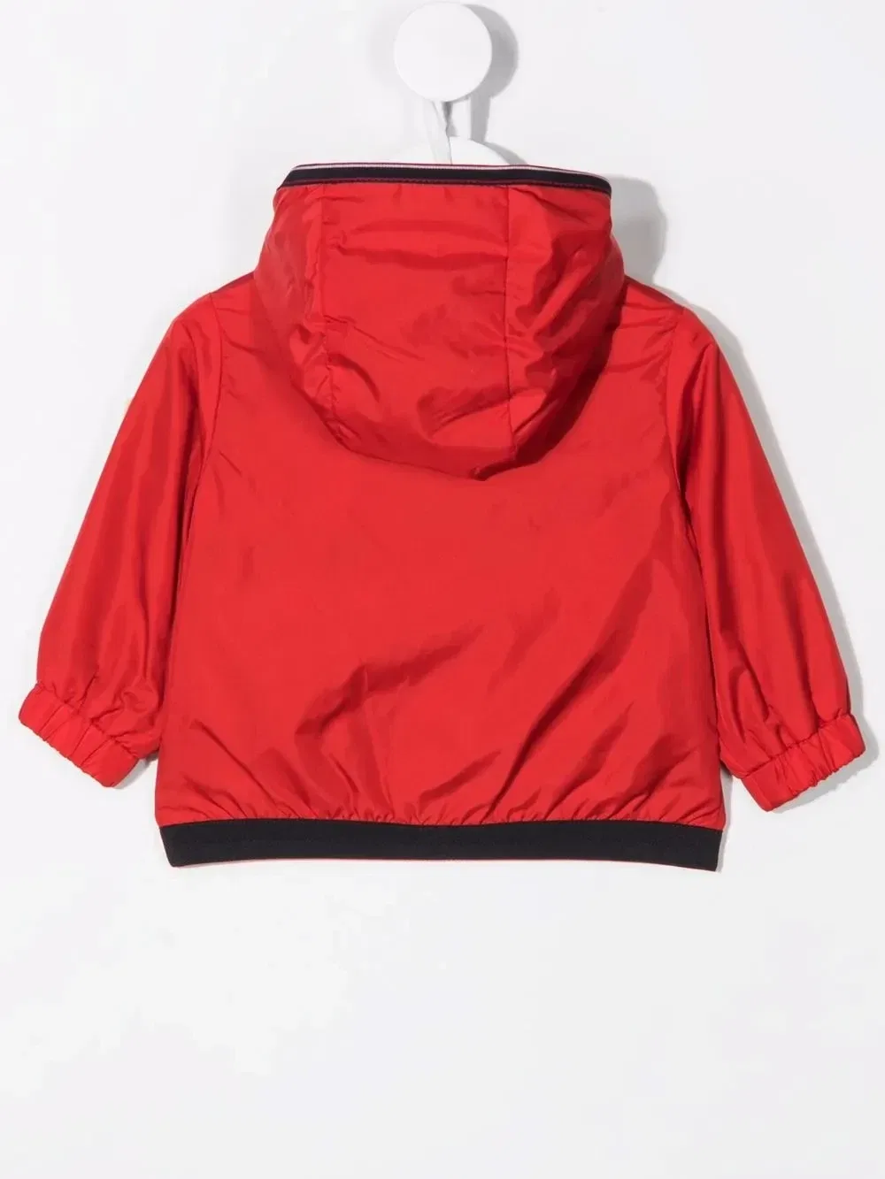 Куртка с капюшоном и нашивкой-логотипом Moncler Enfant, красный — фото 2